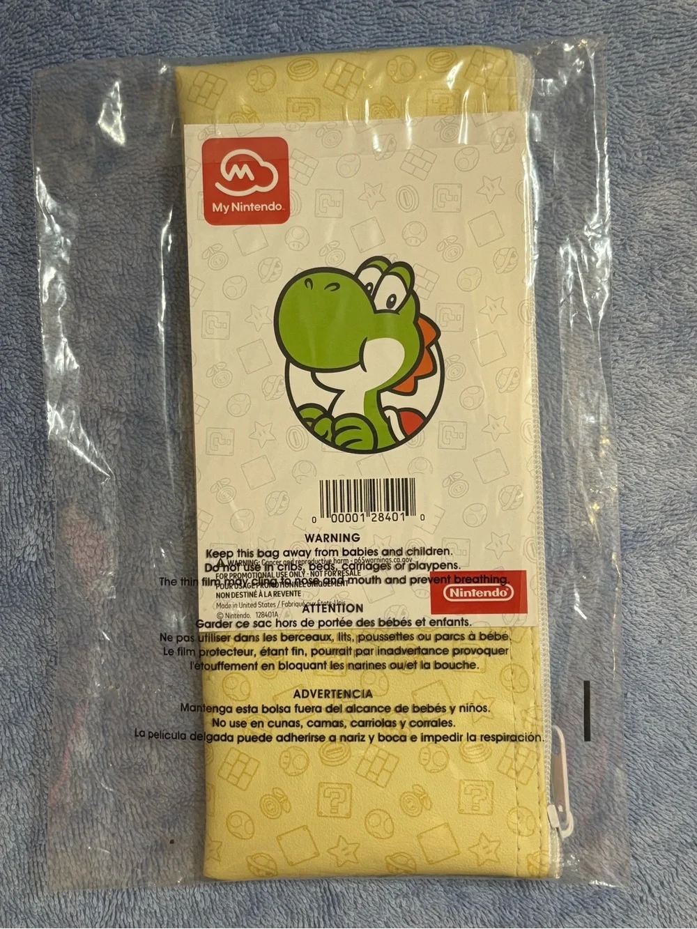 Pale Yellow and Green Yoshi Fun Zippee Pouch Graphic Case